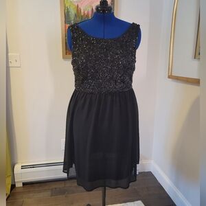 Forever 21 Black Sequin Midi Dress